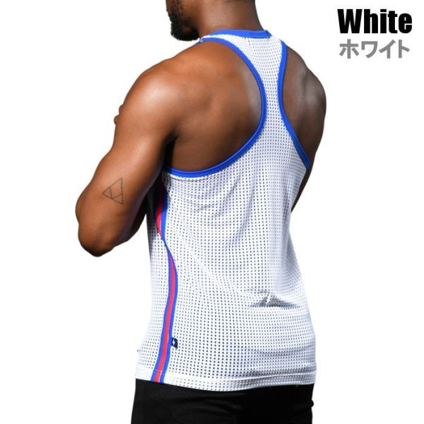 画像4: Andrew Christian【アンドリュークリスチャン】タンクトップ メンズ スポーツ ジムウェア  FIT MESH SQUARE NECK タンクトップ