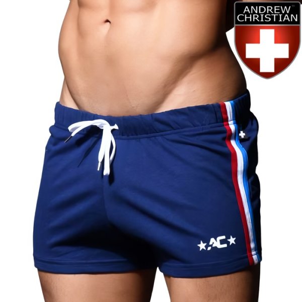 画像1: Andrew Christian【アンドリュークリスチャン】メンズ ショートパンツ ハーフパンツ スポーツウェア ルームウェア Tropez Jogger Shorts 男性用