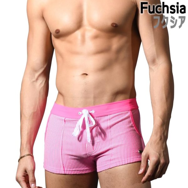 画像8: Andrew Christian【アンドリュークリスチャン】海パン メンズ男性水着 ボクサー ショート丈 トランクス Hamptons スイムショーツ