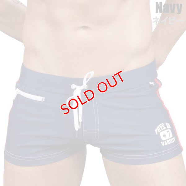 画像11: Andrew Christian【アンドリュークリスチャン】メンズ水着 海パン ブランド ショート丈 スイムショーツ Phys. Ed. Varsity Zipper Pocket Trunk