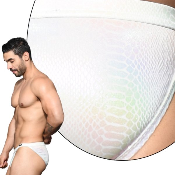 画像6: Andrew Christian【アンドリュークリスチャン】  男性水着 ブーメラン ビキニ 競泳パンツSnakeskin Bikini Almost Naked