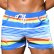 画像6: Andrew Christian【アンドリュークリスチャン】メンズ水着 海パン ブランド ショート丈 スイムショーツ Retro Stripe