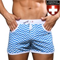 Andrew Christian【アンドリュークリスチャン】メンズ水着 海パン ブランド ショート丈 スイムショーツ Waves Swim Shorts