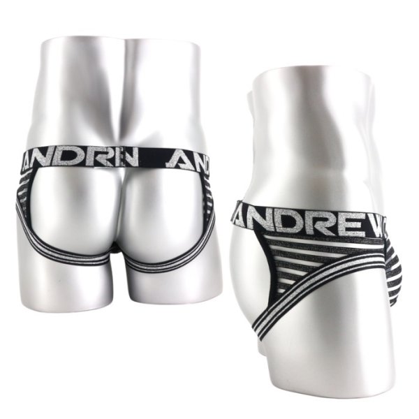 画像3: 【アンドリュークリスチャン】Glitter Frame Almost Naked メッシュ シースルー ジョックストラップ