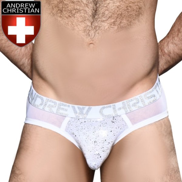 画像1: Andrew Christian【アンドリュークリスチャン】 Snow Sheer Arch Brief Almost Naked ブリーフ