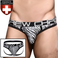 Andrew Christian【アンドリュークリスチャン】 Almost Naked Metallic Zebra Brief ジョックストラップ