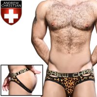 Andrew Christian【アンドリュークリスチャン】 Plush Leopard Comfort ジョックストラップ w/ Almost Naked