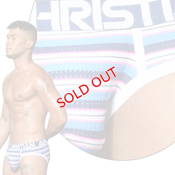 画像6: Andrew Christian【アンドリュークリスチャン】 Newport メッシュストライプ Almost Naked ブリーフ