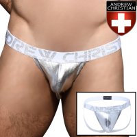 Andrew Christian【アンドリュークリスチャン】  Metallic Silver Jock Almost Nakedジョックストラップ