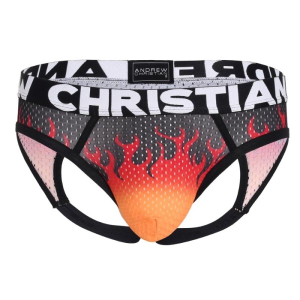 画像7: Andrew Christian【アンドリュークリスチャン】 Flames w/ ALMOST NAKED メッシュ ジョックストラップ