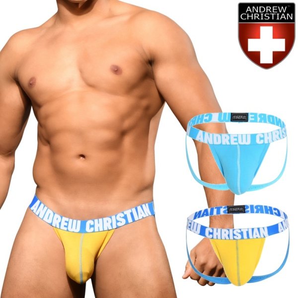 画像1: Andrew Christian【アンドリュークリスチャン】 ジョックストラップ ケツ割れ ケツワレ アンクリ Happy w/ ALMOST NAKED ジョックストラップ