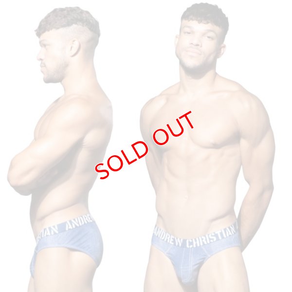 画像2: Andrew Christian【アンドリュークリスチャン】 WESTERN ブリーフ デニム柄 Demin 男性下着 ローライズ メンズビキニ メンズインナー