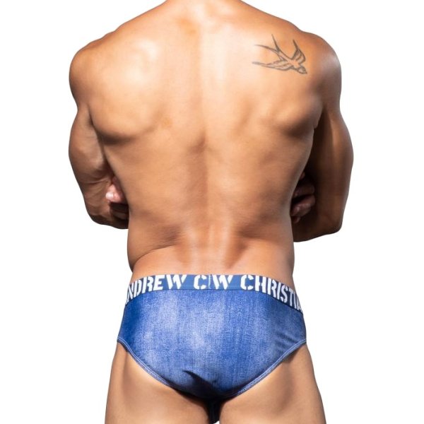 画像6: Andrew Christian【アンドリュークリスチャン】 WESTERN ブリーフ デニム柄 Demin 男性下着 ローライズ メンズビキニ メンズインナー