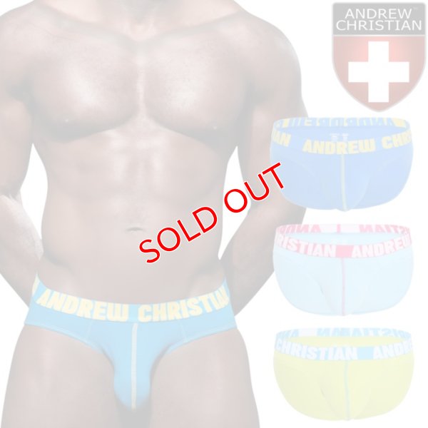 画像1: Andrew Christian【アンドリュークリスチャン】 ブリーフ メンズブリーフ メンズローライズブリーフ ブリーフパンツ メンズ下着 メンズビキニ アンクリ HAPPYブリーフ ALMOST NAKED