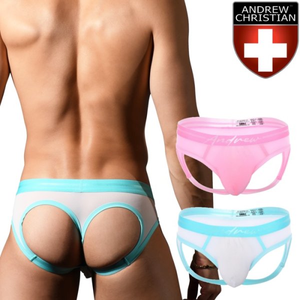 画像1: Andrew Christian【アンドリュークリスチャン】男性用Tバック メンズTバック メッシュ シースルー ジョックストラップ ケツ割れ ケツワレ エロパン Naked Truth