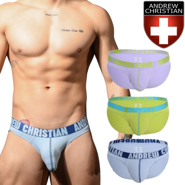 画像1: Andrew Christian【アンドリュークリスチャン】ブリーフ メンズビキニ アンクリ ALMOST NAKED Happyブリーフ