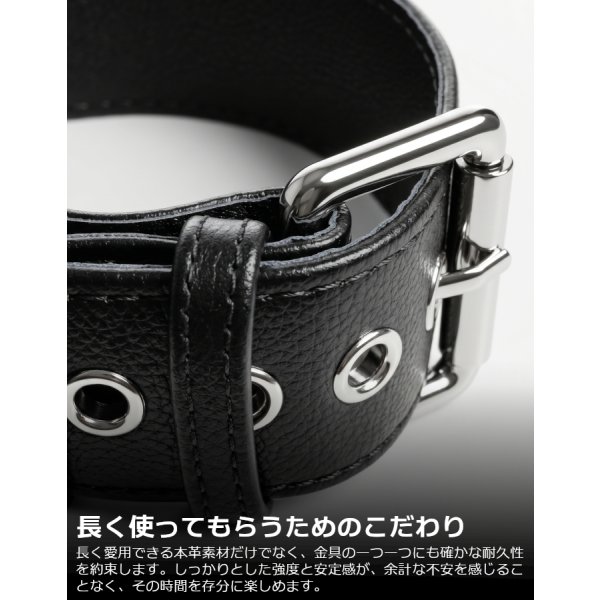 画像5: メンズ アームベルト 本革 レザー アームバンド 腕輪 パンク ロック コスプレ SMBD 拘束 アクセサリー ファッション ステージ衣装 ブラック 牛革