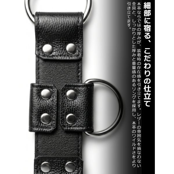 画像7: 本革 チェストハーネス スムースレザー ナッパ調 メンズ レザー ハーネス 牛革 SMBD パンク ロック コスプレ フェティッシュ ステージ衣装