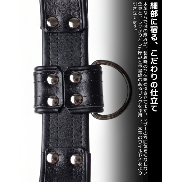 画像6: 厚手 本革 チェストハーネス スムースレザー ナッパ調 メンズ レザー ハーネス 牛革 SMBD パンク ロック コスプレ フェティッシュ ステージ衣装