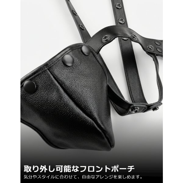画像8: 本革 ジョックストラップ フロントポーチ取り外し可能 メンズ レザー ケツワレ 拘束具 下着 牛革 コスプレ フェティッシュ ステージ衣装 SMBD