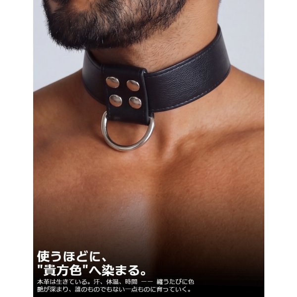 画像2: 本革 チョーカー メンズ レザー 首輪 拘束具 アクセサリー 牛革 パンク ロック コスプレ フェティッシュ SMBD ステージ衣装