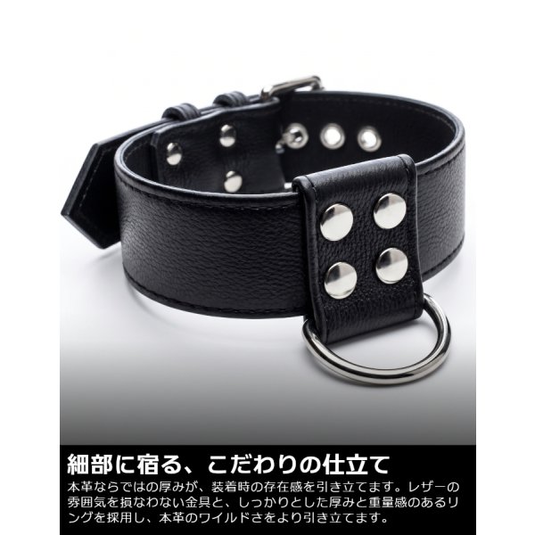 画像6: 本革 チョーカー メンズ レザー 首輪 拘束具 アクセサリー 牛革 パンク ロック コスプレ フェティッシュ SMBD ステージ衣装
