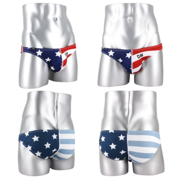 画像14: DM【ディーエム】星条旗スター メンズビキニ ローライズ ビキニブリーフ