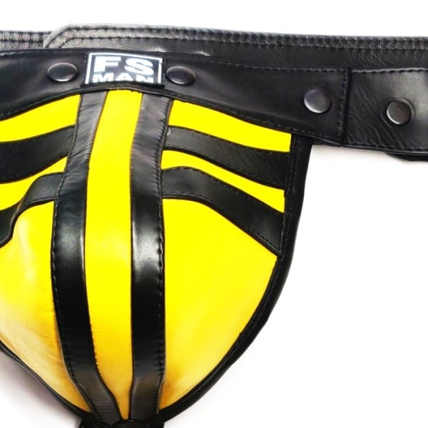 画像6: FS Man【エフエスマン】男性用本革ジョックストラップ ケツワレ ケツ割れ  Sport Yellow