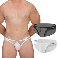 GTOPX メンズビキニ メッシュ生地 シースルー ウエストバンド男性用ビキニ エロパン 男性下着