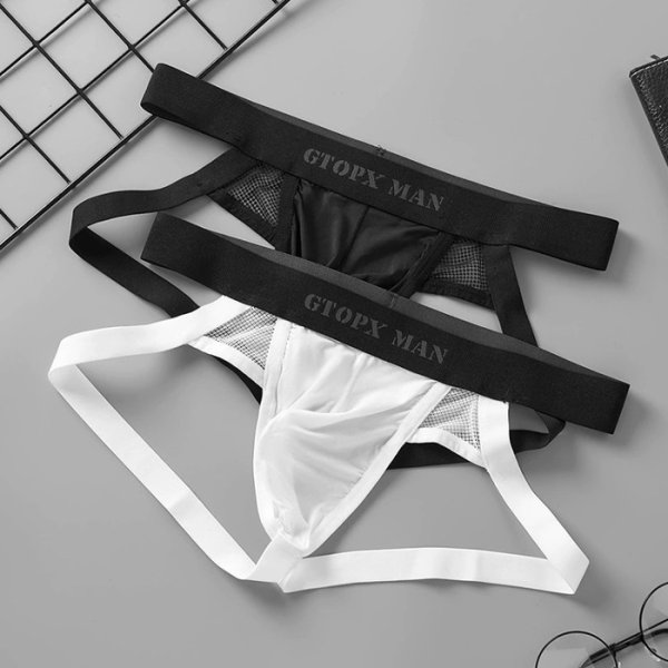 画像3: GTOPX ジョックストラップ ケツ割れ ケツワレ メッシュ生地 部分シースルー ジョックストラップ エロパン 男性下着