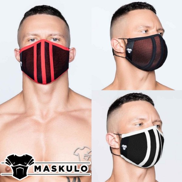 画像1: 【マスクロ】洗える 繰り返し使用できるファッションマスク メンズ  Life 3D Mask メッシュ (ma-ac042)