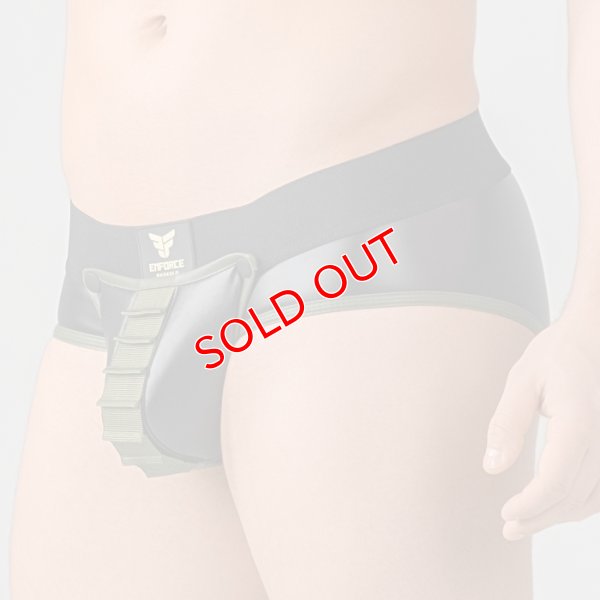 画像4: 【マスクロ】ジッパー仕様ブリーフ レザー風 フェイクレザー ENFORCE