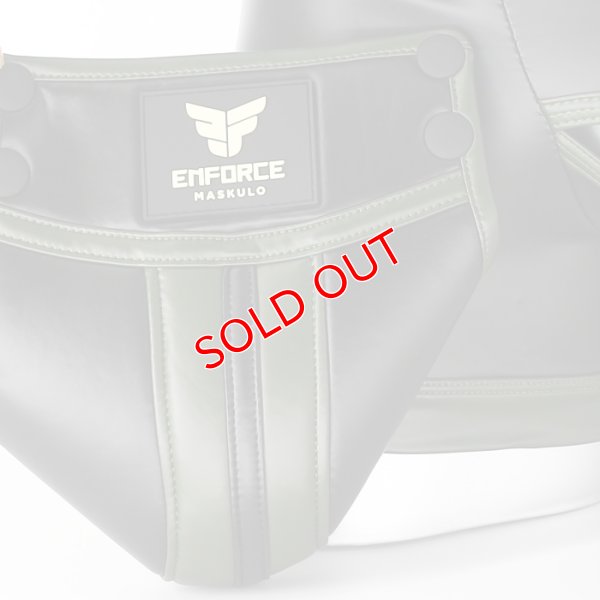 画像7: 【マスクロ】Oバックブリーフ ケツワレ ジョックストラップ レザー風 ENFORCE