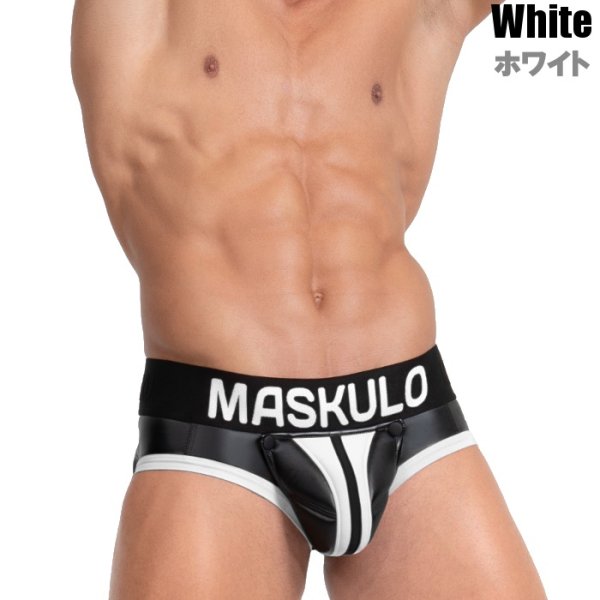 画像13: Maskulo【マスクロ】メンズ レザー風 フェイクレザー ラバー 男性下着 ARMORED ヒップパッド付き リフトアップブリーフ