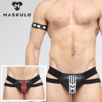 Maskulo【マスクロ】ジョックストラップ メンズ ジョック ケツ割れ ケツワレ ジョック レザー風 SKULLA