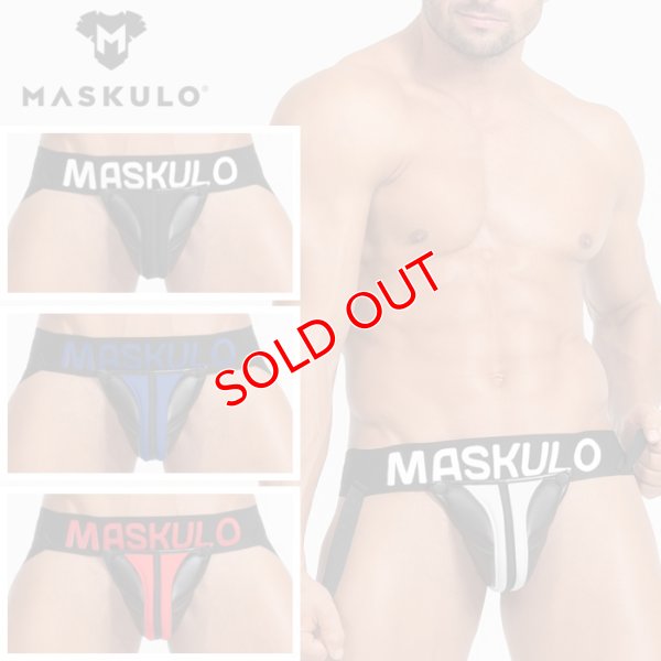 画像1: Maskulo【マスクロ】ジョックストラップ メンズ ジョック ケツ割れ ケツワレ レザー風 ラバー ARMORED ジョックストラップ