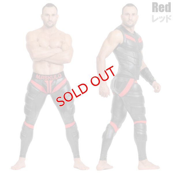 画像6: Maskulo【マスクロ】男性用レギンス ジッパー  レザー風 フェイクレザー ラバー ボンテージ Maskulo マスクロ ジッパー ARMORED (ma-lg200)