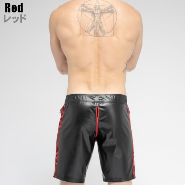 画像6: Maskulo【マスクロ】メンズ ショーツ ハーフパンツ トレーニン ジムウェア ジョギング レザー風 SKULLA SOCCER