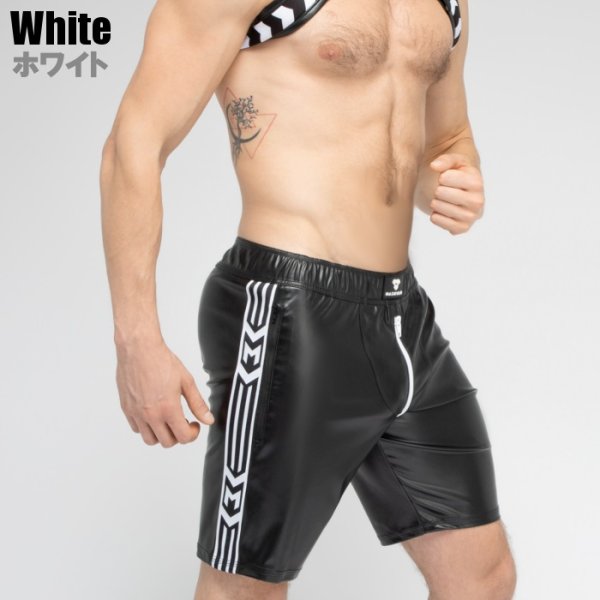 画像8: Maskulo【マスクロ】メンズ ショーツ ハーフパンツ トレーニン ジムウェア ジョギング レザー風 SKULLA SOCCER