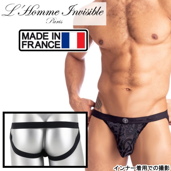 画像1: L'Homme Invisible【ロームアンヴィジーブル】男性用ジョックストラップ ケツワレ ケツ割れ Devore Tattoo