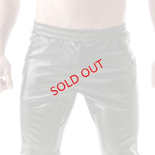 画像6: TOF Paris【TOFパリ】メンズ 合皮レザー風パンツ TOF Paris FETISH スウェットパンツBLACK
