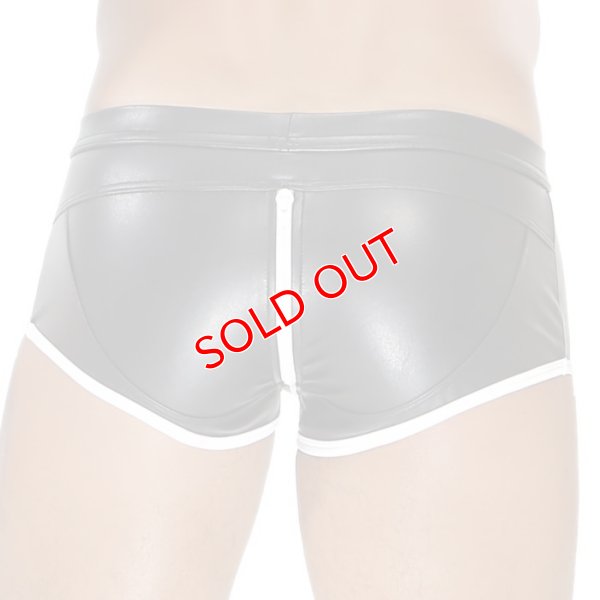画像7: TOF Paris【TOFパリ】ボクサーパンツ 合皮・フェイクレザージッパー全開ボクサー FETISH FULL-ZIP  ブラック/ ホワイト