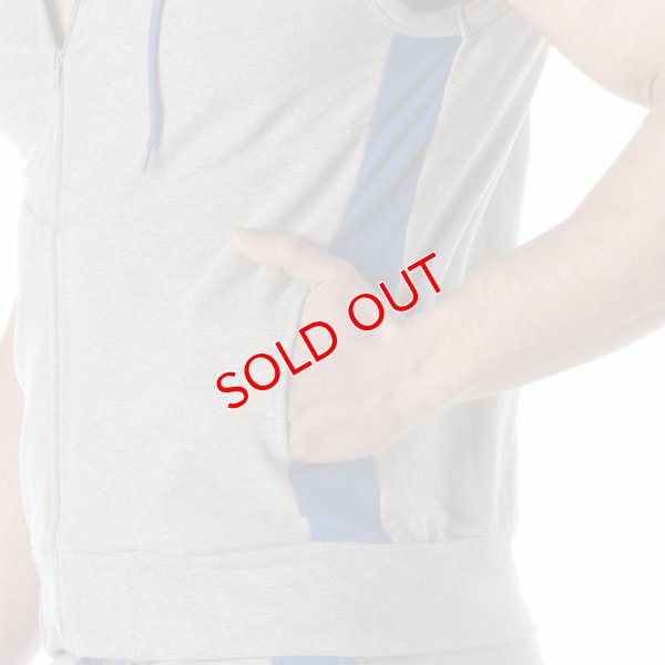 画像13: TOF Paris【TOFパリ】メンズ フート付きスウェット ノースリーブ スポーツウェア カジュアルウェア ZIPPED SLEEVELESS HOODIE