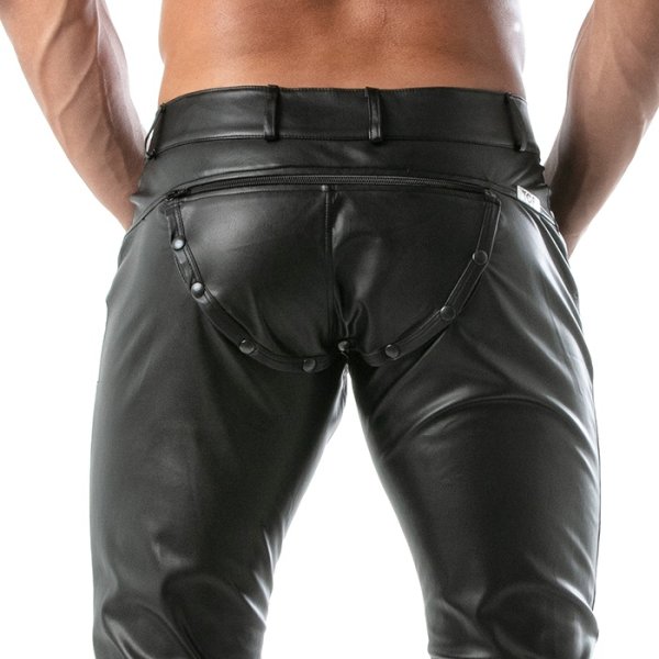 画像8: TOF Paris【TOFパリ】メンズ 合皮レザー風パンツ タイトフィット フランス製 フェチ TOF Paris KINKY バック全開パンツ