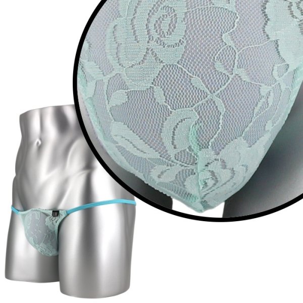 画像12: U.M. 男性下着 メンズTバック 極小レース シースルーTバック Under Moon/アンダームーン