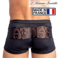 L'Homme Invisible【ロームアンヴィジーブル】 ローライズボクサーパンツ メンズ下着 Picasso Black ボクサー