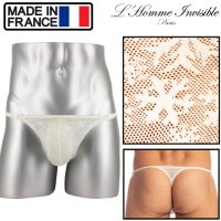 L'Homme Invisible【ロームアンヴィジーブル】男性用Tバック メンズTバック Gストリング Snowflake レース メッシュ Ｔバック 男性下着