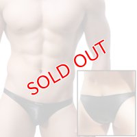 【ウォーム】メンズビキニ レザーテイスト ハーフバックビキニ