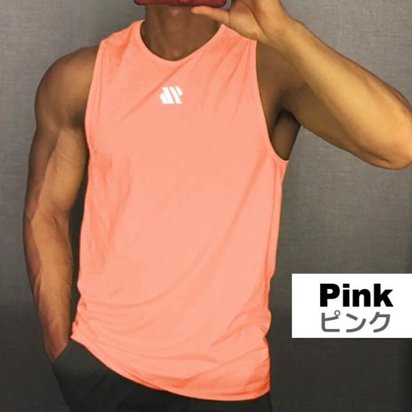 画像8: メンズタンクトップ ノースリーブ スポーツ 筋トレ カジュアルウェア ルームウェア ウエイトトレーニング