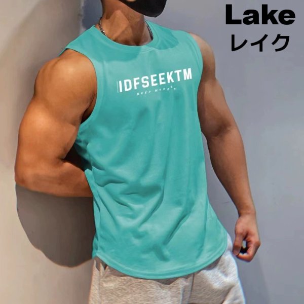 画像6: メンズタンクトップ ノースリーブ スポーツウェア ジムウェア カジュアルウェア ルームウェア ウエイトトレーニングウェア